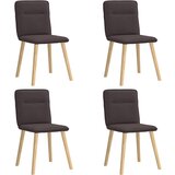 Maison Chic Jedilni stoli - Vzorci stoli 4 kosi temno rjavo blago A957, (22032290) | Shoptok.si