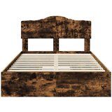  Krevet s od storage s uzglavljem Dimljeni hrast 135 x 190 cm | shoptok.hr