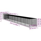  Kavez za kokoši s igralištem svjetlosivi 110x1017x110cm čelični | shoptok.hr