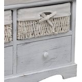  Klupa za pohranu bijela 62 x 33 x 42 cm od drva paulovnije | Eponuda.com