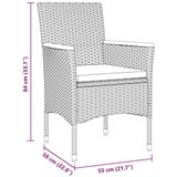 vidaXL Set od 9 komada vrtnih stolica za objedovanje crni poly rattan | shoptok.hr