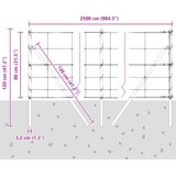 vidaXL Ograda za polje 0.8x25 m Pocinčani čelik | shoptok.hr