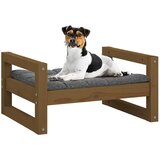 Krevet za pse boja meda 55,5 x 45,5 x 28 cm od masivne borovine | shoptok.hr