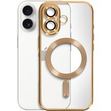 AVIZAR Ohišje MagSafe za iPhone 16 Silikonski kromirani okvir, Zlata, (5000013072) | Shoptok.si