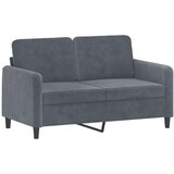 vidaXL Dvosjed s ukrasnim jastucima tamnosivi 120 cm baršunasti | shoptok.hr