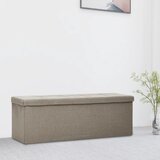  The Living Store Zložljiva klop s prostorom za shranjevanje taupe umetno platno - Klop S Prostorom Za Shranjevanje, (21485916) Cene