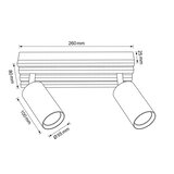  Brilagi - Plafonsko spot svetlo SELE WOOD 2xGU10/30W/230V bela/drvo | Eponuda.com