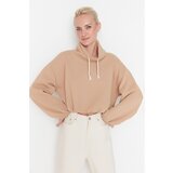 Trendyol Beige Turtleneck Raised Knitted Sweatshirt | Shoptok.si
