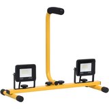vidaXL LED reflektor z ročajem 2x10 W toplo bel | Shoptok.si