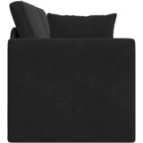  Podni kauč na razvlačenje Crna 213 x 70 x 77 cm Baršun | shoptok.hr