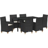 vidaXL set vrtnih stolica s jastučićima crna poli ratan | shoptok.hr