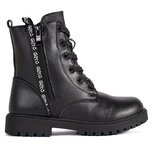 Shelvt Girls' black lace-up ankle boots | Shoptok.si