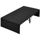  Vrtni krevet s baldahinom crni 190 x 130 cm poliratan | shoptok.hr
