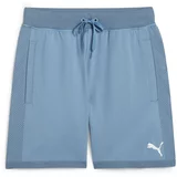 Puma Sportske hlače safirno plava / plavi traper / bijela