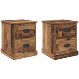  Noćni ormar s ladicama 2 pcs Staro drvo 39 x 39 x 47.5 cm | shoptok.hr