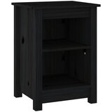 Maison Chic Nočna omarica - Nočna miza črna 40x35x55 cm trdna borovina, (21688035) Cene