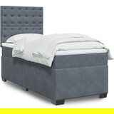 vidaXL Box spring krevet s madracem tamnosivi 80 x 200 cm baršunasti Cijene