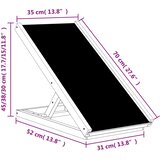 Rampa za pse siva 70 x 35 cm od masivne jelovine | shoptok.hr