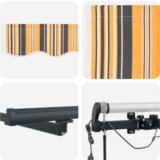 vidaXL Avtomatska retraktibilna tenda z LED večbarvnimi črtami 450x300 cm | Shoptok.si
