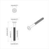  Namještajni vijci 12 pcs Srebrno M6 x 60 mm Čelik | shoptok.hr