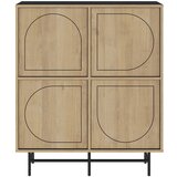 Marckeric Črna omarica v hrastovem dekorju 100x118 cm Giana – | Shoptok.si