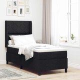  LED Box Spring Krevet s uzglavljem Crna 80 x 200 cm tkanina | shoptok.hr