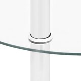  Bočni stolić s 2 razine prozirni 38 cm od kaljenog stakla | shoptok.hr