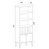 Hanah home Pollux polica za knjige 60x175x30cm, bež | Eponuda.ba