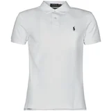 Polo majice kratki rokavi POLO CINTRE SLIM FIT EN COTON BASIC MESH LOGO PONY PLAYER Bela