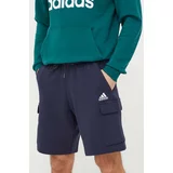 Adidas Bombažne kratke hlače mornarsko modra barva