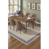 Hanah home trpezarijski set Radde, sto i 4 stolice, ploča u dekoru drveta Baroque, braon tkanina Babyface | Eponuda.com