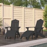  Vrtne stolice Adirondack s osloncem za noge 2 kom HDPE antracit | shoptok.hr