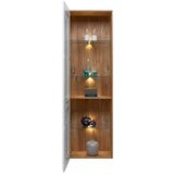 Mömax Vitrina Auris, Bela, Barva Hrasta | Shoptok.si