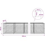  Gabion s žicom debljine 5 mm i mrežom 10x10 cm 1100x50x100 cm | shoptok.hr