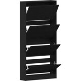  Ormar za cipele Crni hrast 80 x 21 x 163,5 cm Konstruirano drvo | shoptok.hr