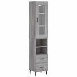 Maison Chic Visoka omara - Komoda - Predalnik siva sonoma 34,5x34x180 cm inženirski les, (21718856) | Shoptok.si