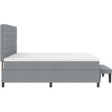  Posteljni okvir z vzmetnico Set 2 Siva Tkanina 200 x 200 cm, (22067449) | Shoptok.si