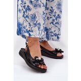 Boto Ladies Sandals With Decorative Flower Black Divonne | ePonuda.com