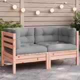 vidaXL Kutna vrtna sofa s jastucima od masivnog drva duglazije Cijene