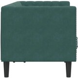 vidaXL Kavč chesterfield z vzglavniki dvosed temno zelen žamet | Shoptok.si
