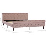  Okvir za krevet ružičasti baršunasti 160 x 200 cm | shoptok.hr