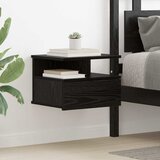  Lebdeća noćna ormarić s ladicama Crni hrast 40 x 31 x 28 cm | shoptok.hr