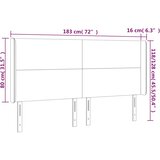  Uzglavlje s ušima crno 183x16x118/128 cm baršunasto | shoptok.hr