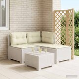  Dvosjedni vrtni sofa s jastucima u ratan izgledu PP Bijela | shoptok.hr