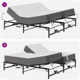  Električni podesivi okvir kreveta Crna 200 x 200 cm Čelik | shoptok.hr