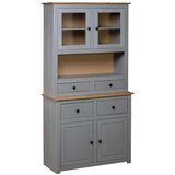 Panama Visoka omara siva 93x40,5x180 cm trdna borovina Range | Shoptok.si