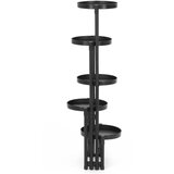 springos metalni stalak za cvijeće s 5 razina, visina 78,5 cm, crni | shoptok.hr
