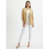 Orsay Orange Ladies Striped Linen Jacket - Women