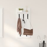 vidaXL Vješalica za kapute na zidu s policom Zidne Bijelo 90 x 40 x 10 cm | shoptok.hr