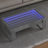 Furnova Klubska mizica z neskončnimi LED betonsko siva 90x53x30 cm, (21915466) Cene